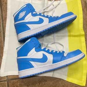Nike Air High-Top Sneakers in Blue and White